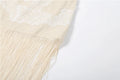 Sexy Tassel 2 Piece Set Women Irregular Halter Backless Bandages Tank Top+Patchwork Skirt New Trend Party Streetwear