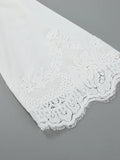 Elegant Lace Women Shirts Stand Collar Long Sleeve Lace Up Minimalist Loose Shirt for Daily Casual Wear Fashion New