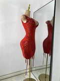 Sparkly Party Evening Celebrate Wedding Mini Dress Luxury Women Sexy Sleeveless Mesh See Through Birthday Cocktail Dresses