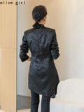 Olive Girl Black Embroidered Qipao for Garden Wedding 2026 Fairycore Photoshoot Everyday Wear S-3XL XS-3XL Plus Size Embroidered Romantic Editorial Not Costume Qipao Cheongsam Chinese Dress Chinese Heritage Fashion Women