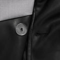 Pu Leather Patchwork Contrasting Design Slim Suit Blazers For Women Notched Collar Long Sleeve Coats Female Clothes Style