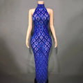 Festival Shiny Rhinestones Party Dress Birthday Luxury Costume Fancy Brilliant Dancer Wedding Impressive Evening Dress