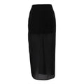 Solid Mesh Skirts for Women High Waist Temperament Minimgalist Skirt Female Fashion Style New