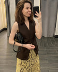 Fashion Snake Pattern Straight Skirt For Women High Waist Slim Long Skirt Ins Hot Streetwear Female Skirt Summer New 2026