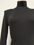 Black Turtleneck Backless Maxi Dresses Female Long Sleeve Slimming Minimalist High End Style for Luxury Cocktails
