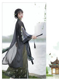 Olivegirl Song Dynasty Hanfu Summer Women's Clothing 2026 Embroidered Flower Coat Changgan Temple Strap Vest Spinning Skirt
