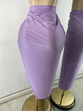 Sparkly Rhinestone Diamonds High Split Two Pieces Women Sexy Outfit Night Club Skirt Suits Dancer Singer Performance Costume