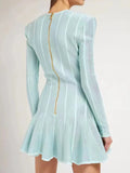 2026 New Spring Fashion Mint Color Women Lion Button Sexy V-neck A-Line Mini Rayon Bandage Dress Fashion Elegant Party Dresses
