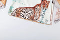 Colorful Leopard Print Dress Women Sexy Deep V-Neck Backless Patchwork Puff Sleeve Hottie Vacation Party Club Bodycon