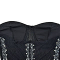 Sheer Mesh Rhinestone Bodysuit Shorts Jumpsuit Birthday Outfit Sparkly Sexy Club Body Romper One Piece Party Overalls