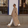Luxury Faux Fur Maxi Coat Chic Women Open Front Stand‑collar Long Sleeve Oversized Outerwear Winter Autumn New Warm Fashion 2026