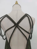 Solid Loose Hollow Out Dresses for Women O Neck Sleeveless High Waist Minimalist Dress Femle Clothes