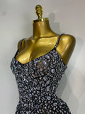 Women Sexy Sleeveless Rhinestone Sheer Mini Bodycon Dress Evening Party Luxury Birthday Bar Nightclub Stage Performance Clothing