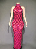 Festival Shiny Rhinestones Party Dress Birthday Luxury Costume Fancy Brilliant Dancer Wedding Impressive Evening Dress