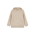 Women Fashion Solid Knitted Hooded Top O-neck Casual Full Sleeve Loose Pullover Female Spring New Chic Casual Street Outfit