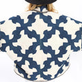 Hit Color Loose Fashion Coat for Women Lapel Long Sleeves Patchwork Printing Elegant Jackets Female Clothing New