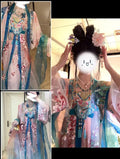 Olive Girl Red Embroidered Hanfu Dress for Ren Faire 2026 Garden Wedding Fairycore Photoshoot S-L XS-3XL Plus Size Embroidered Flowing Sleeve Dramatic Silhouette Romantic Editorial Not Costume Ren Faire Dress Chinese Heritage Fashion Women