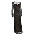 Sexy Fishtail Dresses Suit for Women Sweetheart Neck Tunic Lace Dress with Shawl Long Sleeve Cardigan Outfit Female