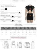 Weird Puss Faux Leather Patchwork 2 Piece Set Woman o-Neck Short Sleeve Crop Tops+Skinny Mini Skirts Sexy Fashion Style Suits