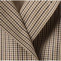 Vintage Plaid Belted Jackets Women Slim Full Sleeves Double-breasted Lapel Cropped Coats 2026 New Ladies Autumn Fashion Outwear
