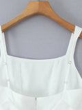 Sexy Hotsweet Mini Dress for Women Square Collar Sleeveless Slimming High Waist Spliced Bowknot Dresses Female New