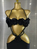 New Style Women Sexy Halter Florals Golden Sequined Bodycon Long Bandage Dress Nightclub Party Celebrate Vacation Birthday Wear