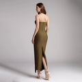 New Fashion Women Sexy Halter Off the Shoulder Tassel Bodycon Long Bandage Dress Celebrate Evening Party Nightclub Wear
