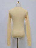 Solid Casual Sweater for Women Round Neck Long Sleeve Spliced Single Breated Slimming Basics Cardigan Female Autumn