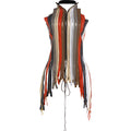 Pull The Chain Tank Top Women Y2K Patchwork Backless Shirring Colorful Print Sexy Wild Street Midnight Zip Club Vest