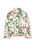 Floral Print Tie Waist Quilted Cotton Jacket  Stand Collar Loose Fit 2026 Spring Women Bohemian Vintage Daily Fashion Outerwear
