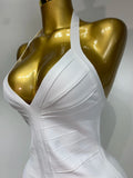 Women Sexy V Neck Backless Mini Bodycon Bandage Dress 2026 Elegant Evening Nightclub Evening Party Cocktail Prom Dress