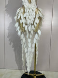Sparkly Diamonds Pearl Transparent Mesh Long Dress Women Evening Party Birthday Wedding Gown Celebrity Sexy Stage Outfit