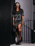Women Diamonds V-neck Short Sleeve Mesh See Through Tee Tops 2025 Summer Fashion Streetwear Acitve Classic T-shirts
