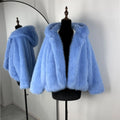 Women Fur Coat Women 2025 Plush Red Bomber Jacket Solid Crop Long Sleeve Jacket Warm Winter Coats Female Casual Coats