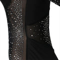 Sexy Rhinestone Jumpsuit Luxury for Women Long Sleeve Sheer Mesh Patchwork Skinny Night Birthday Party Club Romper Overalls