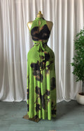 2026 New Women O-neck Sleeveless Floral Print Mermaid Maxi Dress Evening Birthday Beach Sexy Night Party Long Dresses