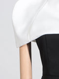 Hit Color Spliced Shawl Elegant Long Dress Women Square Collar Sleeveless High Waist Evening Dresses Female New Autumn 2024