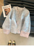 Women's Jacket with Contrasting Cuffs  Early Spring New Style  Button-up Tang Suit Top Elegant Daily Coat