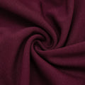 Chic Burgundy Long Sleeve Midi Dress for Women High Neck Slim Ruched Asymmetrical Skirt for Business Social Events