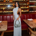 Brown One Shoulder Backless Long Dress Sexy Women's Draped Casual Maxi Dresses Summer Evening Party Wedding Guest Cocktail Black