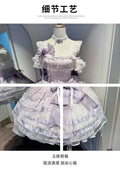 Olivegirl Lolita Style Sweet Ballet Cute Girl Lady Dress Fairy Heavy Industry Lace Birthday Party Princess Dress Jsk for Women