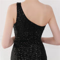 High Quality Women Design Maxi Dress Sexy One Shoulder Sequin Evening Dress Party Night Elegant Long Prom Dress Vestidos