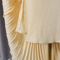 Elegant Two Piece Sets For Women Solid Splicing Embroidered Flower Strapless Top+Pleated Long Skirt Set Female New