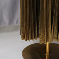 Gold Pleated Maxi Gala Dresses for Women Sleeveless High Waist Patchwork Sashes Spaghetti Strap Luxury Runway Dress Female