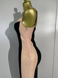 Elegant Celebrity Evening Club Party Prom Luxury Birthday Dress Woman Sexy Lace Patchwork Sleeveless Bodycon Long Bandage Dress
