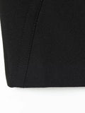 Black Loose Spliced Buttons Chic Jackets for Women Lapel Long Sleeve Commute Basics Jacket Female Summer Fashion