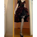 Olive Girl Red Embroidered Lolita Dress for Ren Faire 2026 Fairycore Photoshoot Everyday Wear S-XL XS-3XL Plus Size Hand Embroidered Dramatic Silhouette Romantic Editorial Not Costume Lolita Dress Chinese Heritage Fashion Women