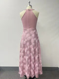 REAL PHOTO Pink Evening Dresses 2026 Luxury Woman  A Line Formal Flowers Prom Gowns Cocktail Special Occasion Gown Applique