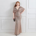 Plus Size Dress for Women Glitter Sequin Dresses Sexy Party Birthday Elegant Celebrity Floor Length Maxi Evening Dress
