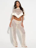 Silver Sequin Fringe 2 Piece Outfit Chic High‑neck Crop Top Mini Skirt Set 2026 Summer Beach Nightclub Party Women Matching Suit